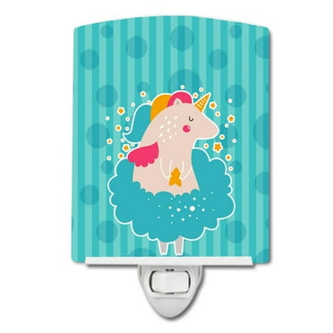 Caroline's Treasures BB7135CNL Unicorn Ballerina Ceramic Night Light, 6x4x3", multicolor