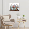 thumbnail image 5 of Farmhouse Style Canvas Wall Art Colorful Flower Butterfly Picture Wall Art Decor Country Flower Print on White Background Painting Wall Art for Office Decor with Framed Ready to Hang,16x12inch, 5 of 5