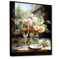thumbnail image 2 of Designart "Harmonious Bubbles I" Wine & Champagne Floater Framed Canvas Art Print, 2 of 5