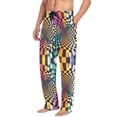 thumbnail image 2 of FORMRS Mens Pajama Pants with Pockets Sleepwear Lounge Bottoms Sizes S-2XL, Beige Wavy Plaid, 2 of 7