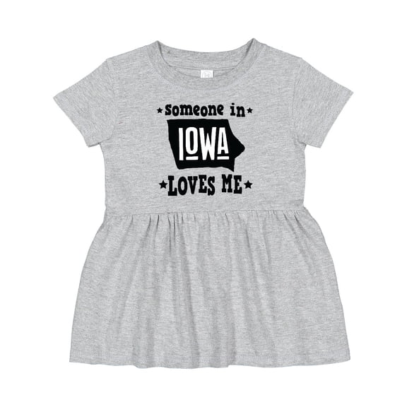Inktastic Someone in Iowa Loves Me Souvenir Girls Baby Dress