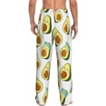 thumbnail image 3 of Goofa Flowers Avocado Printed Soft Pajama Pants for Men, Wide Leg Comfy Casual Lounge Yoga Pants-Small, 3 of 9
