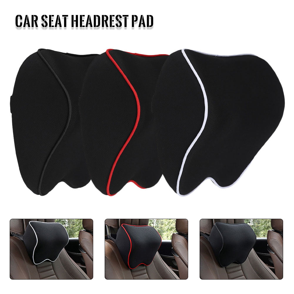 Memory Cotton Foam Car Seat Headrest Pad Head Neck Cushion Pillow Soft Brown