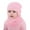 Pink, variant on Landzoo One Kids Winter Fleece Knit Hat With Ear Warm Thermal For Infants Toddlers Boys Girls Cold Weather Outdoor Cozy Stylish Basic Bomber Hats