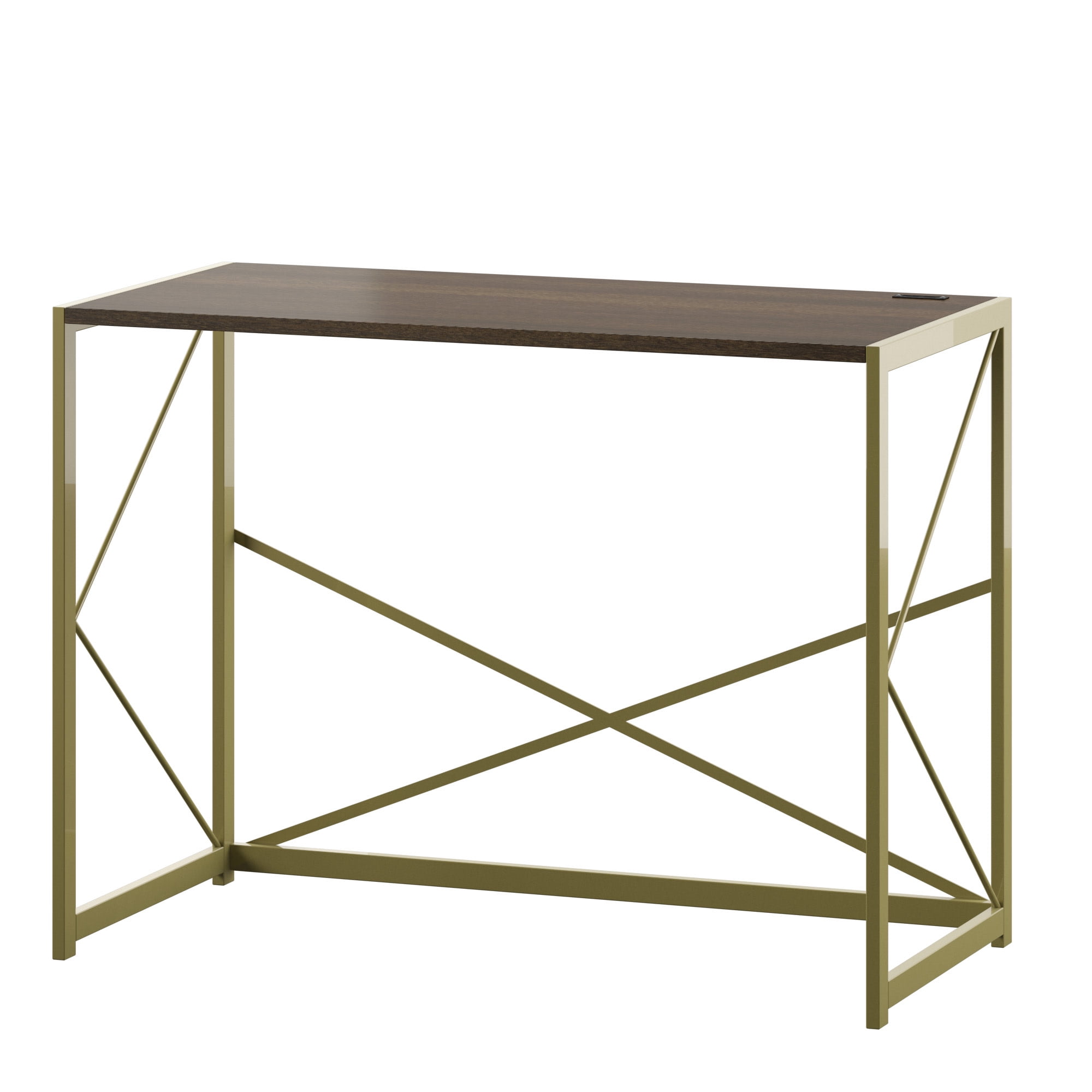 Twin Star Home Writing Desk with USB Charging Ports