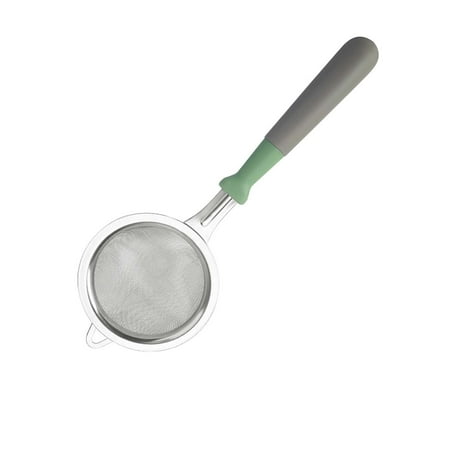 

UNLLLL Plastic Handle Stainless Steel Spoon Mesh Filter 304 Stainless Steel Skimming Spoon With Vacuum Ergonomic Handle Kitchen Cooking for Food Desserts Soup