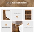 thumbnail image 3 of Spaco C-shaped Rolling End Side with Back Storage Shelves beside Sofa-Rustic Brown, Nightstand Small Side Table, End Table for Bedroom Living Room, 3 of 8