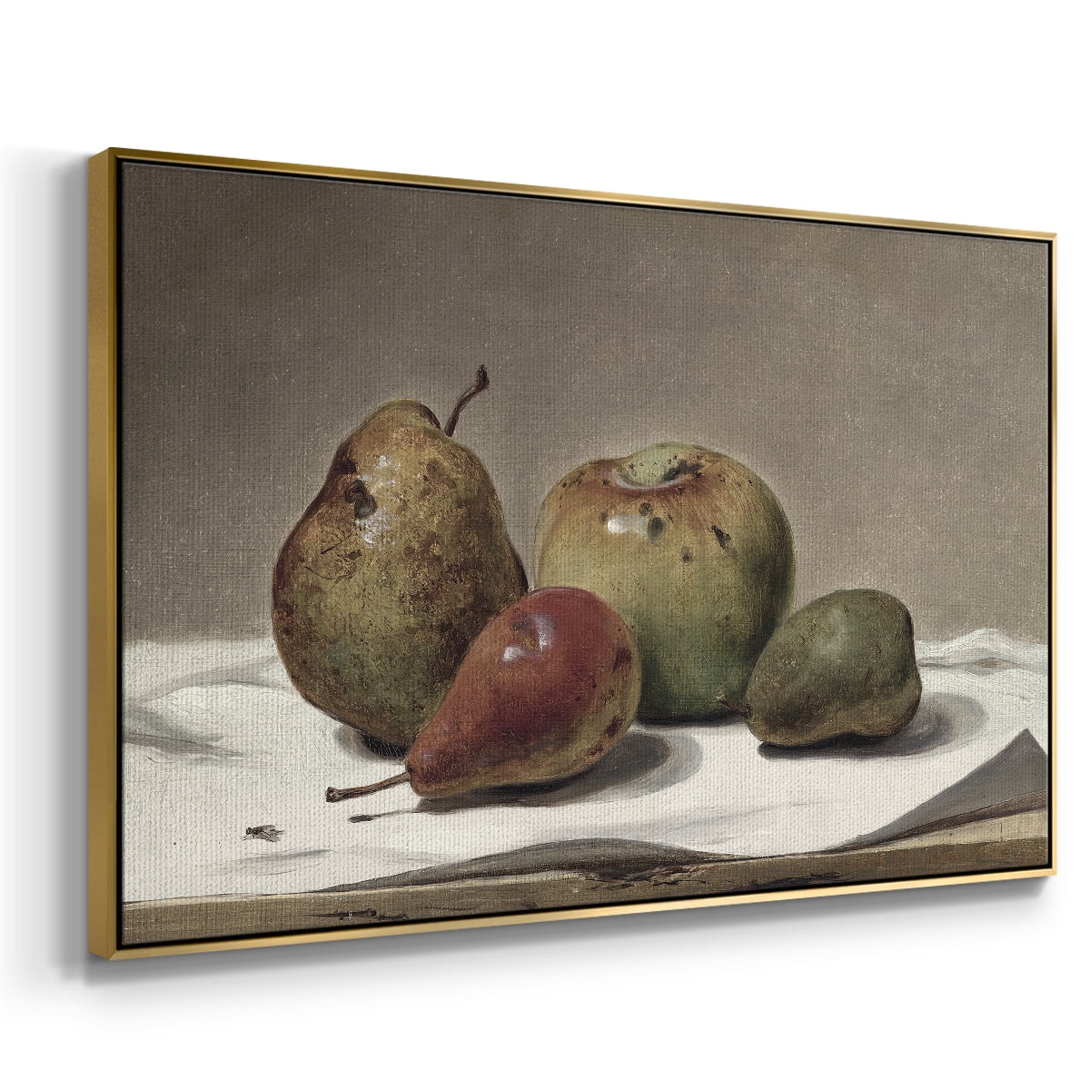 Vintage Botanical Print-VII By Wexford Home Framed in Gold Wood Gallery Wrapped Canvas 25 in. x 37 in.