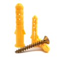 thumbnail image 2 of 300 Pcs Ribbed Plastic Anchor Wall Plastic Expansion Pipe Tube Wall Plugs For M6 Self-tapping Screws ,Easy to Use, 2 of 5