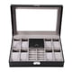 thumbnail image 2 of Caja organizadora multifuncional para guardar relojes, anillos y joyas, con 8 ranuras y 2 rejillas., 2 of 14