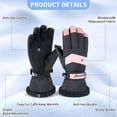 thumbnail image 4 of Ski Gloves Snow Gloves for Men Women,Waterproof Warm Insulated Touchscreen Sports Gloves for Winter Skiing Snowmobile, 4 of 7