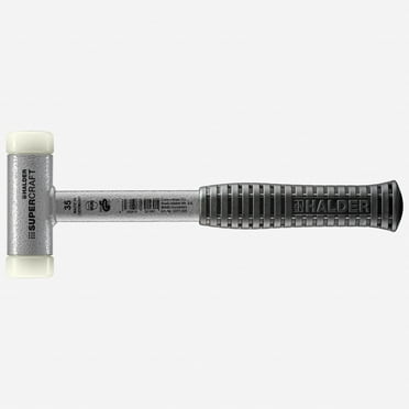 Halder Supercraft Dead Blow, Non-Rebounding Hammer with Nylon Face Inserts and Steel Housing, 1.38" / 24.34 oz.