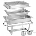 thumbnail image 6 of ZENY 6 Packs Stainless Steel Chafing Dish 8 Quart Catering Buffet Warmer, Silver, 6 of 7