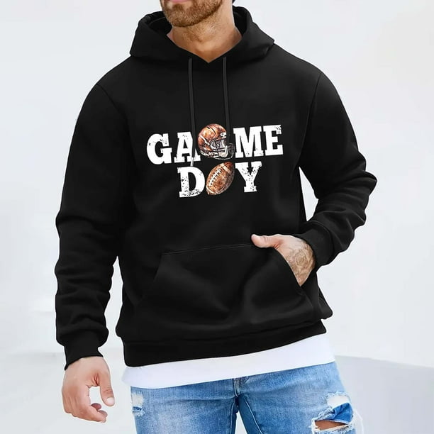 WILLBEST Sudaderas para Hombre, Sudadera con Capucha y Cordón con Estampado De Rugby para Hombre, Sudadera Informal Holgada y Cómoda para Negocios Chica