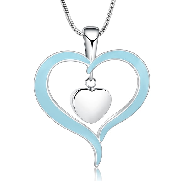 Cremation Jewelry Heart Urn Necklace for Ashes for Women Men Memorial Keepsake Pendant Stainless Steel Memorial Pendant