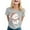 Grey, variant on Graphic Shirt For Women Christmas Casual Fashionable Snowman Print Short Sleeve Round Neck Festive Tees Tops