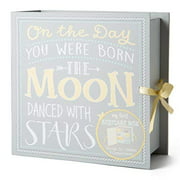 Baby Milestone Keepsake Storage Box: Track Treasured Memories - Moon & Stars