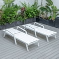 thumbnail image 5 of LeisureMod Marlin Chaise Lounge Chair Aluminum White Arms Set of 2 White, 5 of 10