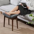thumbnail image 5 of Vanity Stool with Saddle Cushion 18 Inch Makeup Vanity Chair for Living Room Morden Foot Stool Ottoman Piano Bench Small Upholstered Bench for Bedroom Dark Grey, 5 of 10