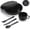 1.Black, variant on Camping Mess Kit with Bowl, Plate, Cup, Spoon, Fork, and Carry Bag, Plastic Camping Accessories Essentials Gear for Travel, Camping, Picnic, Outdoor, Easy to Carry & Store