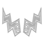 Shwings Shoe Accessories: Silver Foil Lighting Bolt