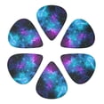 thumbnail image 6 of 6 Pack Galaxy Guitar Picks In Leather Picks Holder For Bass Electric Acoustic Guitars, 6 of 7