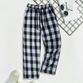 thumbnail image 4 of HKYNLAG Men's Soft Plaid Pajama Lounge Sleep Pant Elastic Waist Drawstring Baggy Plaid Pj Pants Comfy Loungewear Trousers with Pocket Black XL, 4 of 6