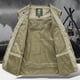 thumbnail image 4 of Ceisia Men's Loose Fit Outdoor Utility Vest Multi-Pocket Breathable Mesh Lining V-Neck Fishing Hiking Volunteer Waistcoat Gifts Khaki S, 4 of 9