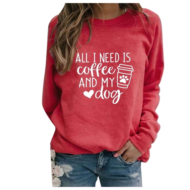 Gibobby Sudadera oversize mujer Sudaderas de Navidad para mujer cuello redondo manga larga blusa de gran tamaño(Rojo,G)