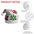 thumbnail image 4 of KLL Christmas Hats for Adults Plush Cute Santa Print Santa Hat Xmas Fluffy Santa Claus Hat for Women Men, 4 of 6
