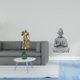 thumbnail image 2 of Figura de caballero, escultura artesanal, figura de escritorio, estatua de mono Buda, resina arenisca, detalles realistas, ideal para el hogar, la ofi, 2 of 8