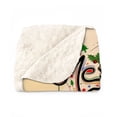 thumbnail image 2 of Merry Christmas Santa Brittany Spaniel Scarf Twinkling Lights Xmas Holiday Cozy Sherpa Blanket Brittany Dog Lover Gifts Idea Warm Soft Throw Blanket - 00022, 2 of 5