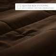 thumbnail image 6 of 8-Piece Bedding Bundle with Comforter Set, Bed Sheets & Bed Skirt in Chocolate Ultra Soft Microfiber for King Size Beds, 6 of 17