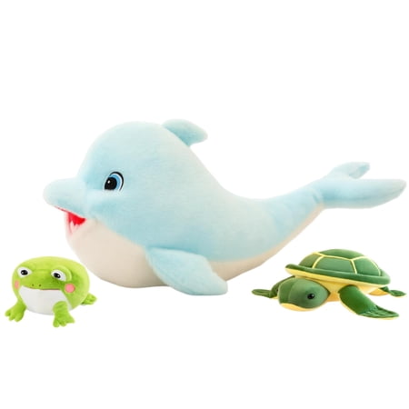Cute Dolphin Stuffed Animal Plush Toy Soft Huggable Dolphin Plush Adorable Dolphin Stuffed Animal for Ocean Lovers