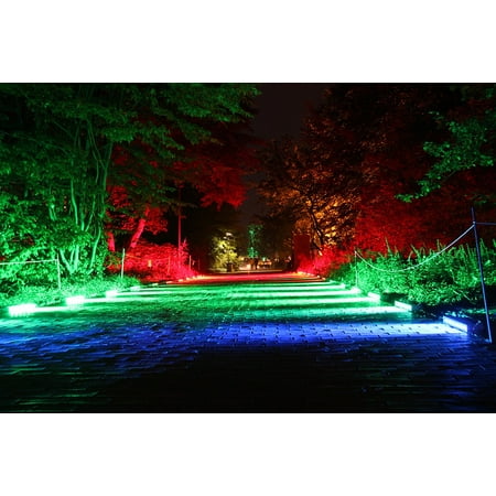 - LAMINATED POSTER Light Art At Night Away Illuminated Colorful Poster Print 24 x 36