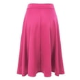 thumbnail image 2 of Doublju Women's Elastic High Waist Band Flared Midi Skirt (Plus Size Available), 2 of 4