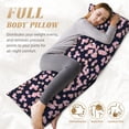 thumbnail image 4 of Disketp Flower Print Body Pillow Cover - Super Soft 20x54 Body Pillow Case,Long Side Hidden Zipper (without pillow core), 4 of 6