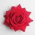 thumbnail image 4 of 10 rosas artificiales de terciopelo de colores para decoración de bodas y fiestas de Navidad. rojo, 4 of 9