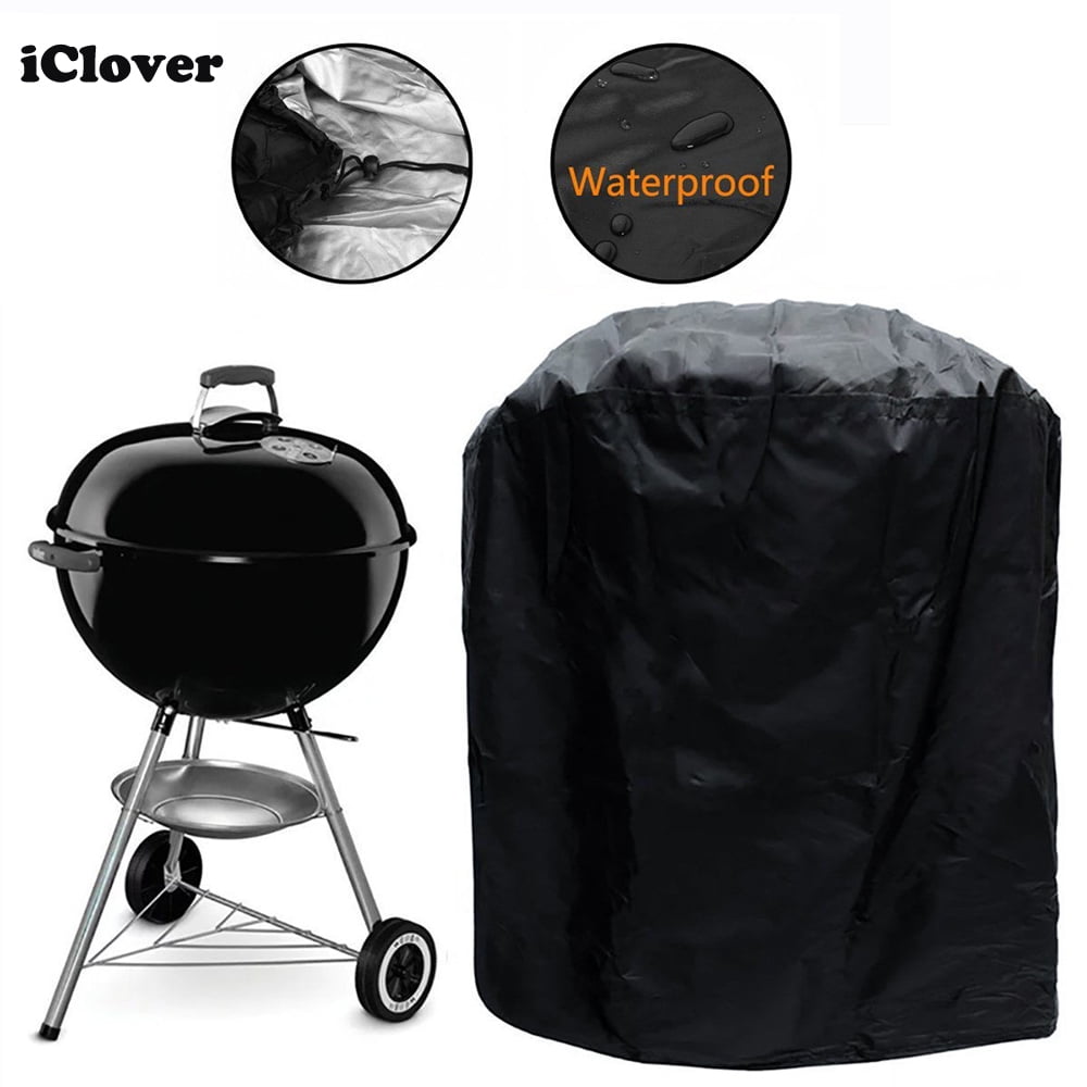 Waterproof BBQ Cover Grill Outdoor Fire Pit Gas Dust Rain Protector Round New 
