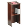 Safco Stand-Up Adjustable Shelf Lectern, 23 x 15.75 x 46, Mahogany