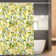 thumbnail image 2 of Cortina de baño de tela de poliéster de 180 x 180 cm, cortina de baño lavable impermeable antimoho con 12 ganchos para bañera, 2 of 4