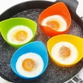 thumbnail image 3 of 4 Pack Silicone Poached Egg cups for Air Fryer, Baking oven or Stovetop Egg Cooking, 3 of 6