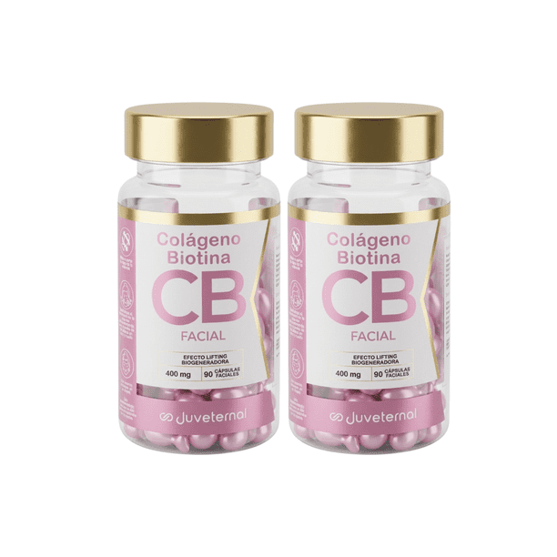 JUVETERNAL Cápsulas Faciales de Colágeno y Biotina 2x1 90 cápsulas c/u Twist-Off Reafirma, Nutre y Revitaliza tu Piel Juveternal 90 cápsulas