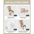 thumbnail image 4 of Dining Room Chair Seat Covers, Rose Flower Oil Painting Retro Removable Stretch Chair Seat Cushion Slipcovers Protector for Holiday Party Festival Decoration, Set of 6, 4 of 6