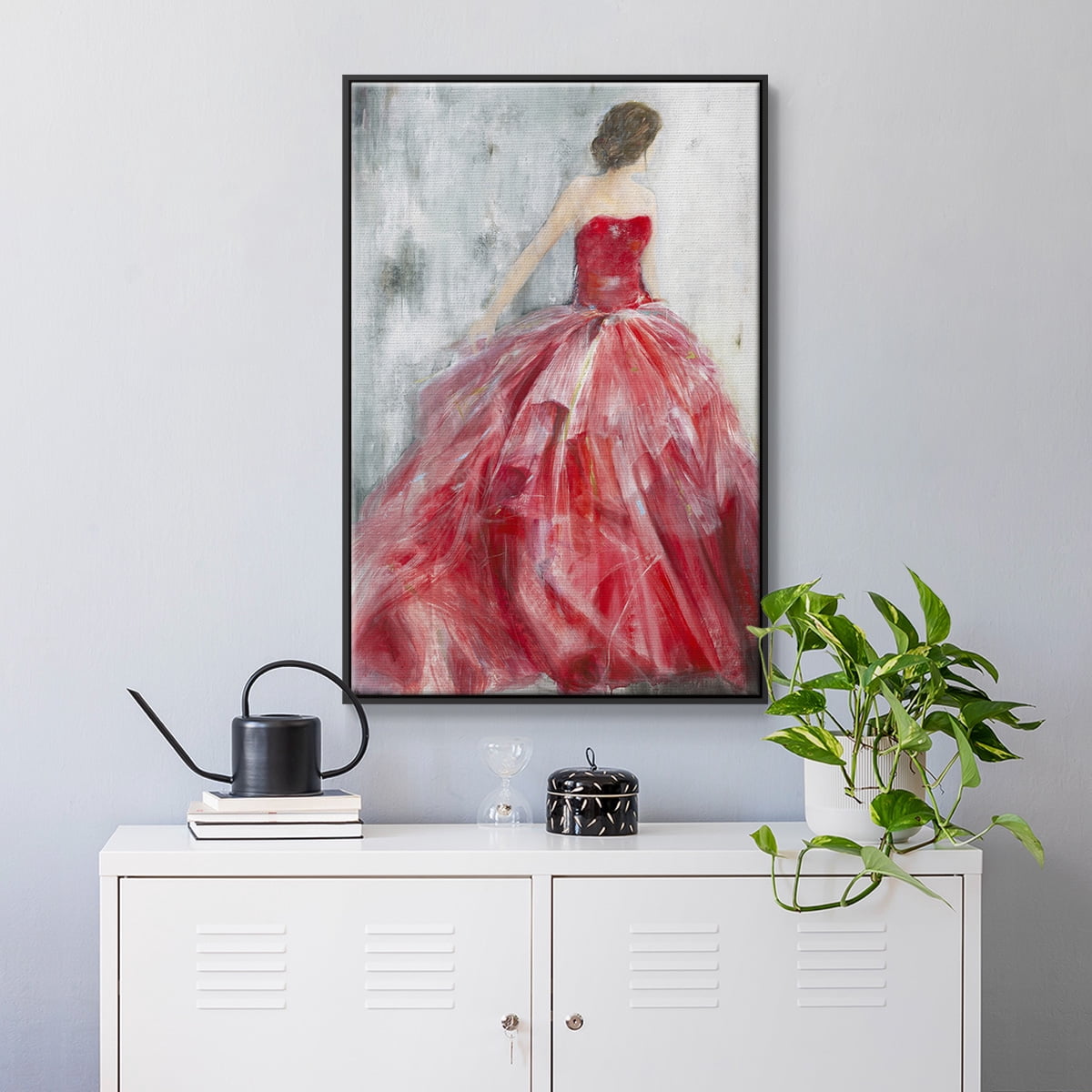 Redowa Framed Premium Gallery Wrapped Canvas - Ready to Hang - 17 x 25 - Black Floating Frame