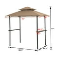 thumbnail image 5 of Outdoor Canopy Gazebo, 8 x 5 Ft Grill Gazebo Hardtop for Backyard, Patio Gazebo Clearance, 2-Tier Barbecue Canopy Shelter, Gazebo Tent with Bottle Opener, Iron Mesh Shelves and Hooks, B3507, 5 of 10