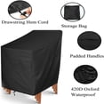 thumbnail image 5 of Tssuoun Chair Cover Waterproof Buckle Outdoor Seat Cover Foldable Oxford Cloth Patio Lounge, 5 of 8