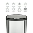 Ninestars 13.2 Gallon Trash Can, Touchless DualFunction Kitchen Trash