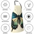 thumbnail image 5 of Kdxio Blue Black Butterfly Art Apron with Pockets Adjustable Kitchen Aprons for Men Women Waterproof Aprons for Cooking,Drawing,Crafting, Baking Household Cleaning, 5 of 5