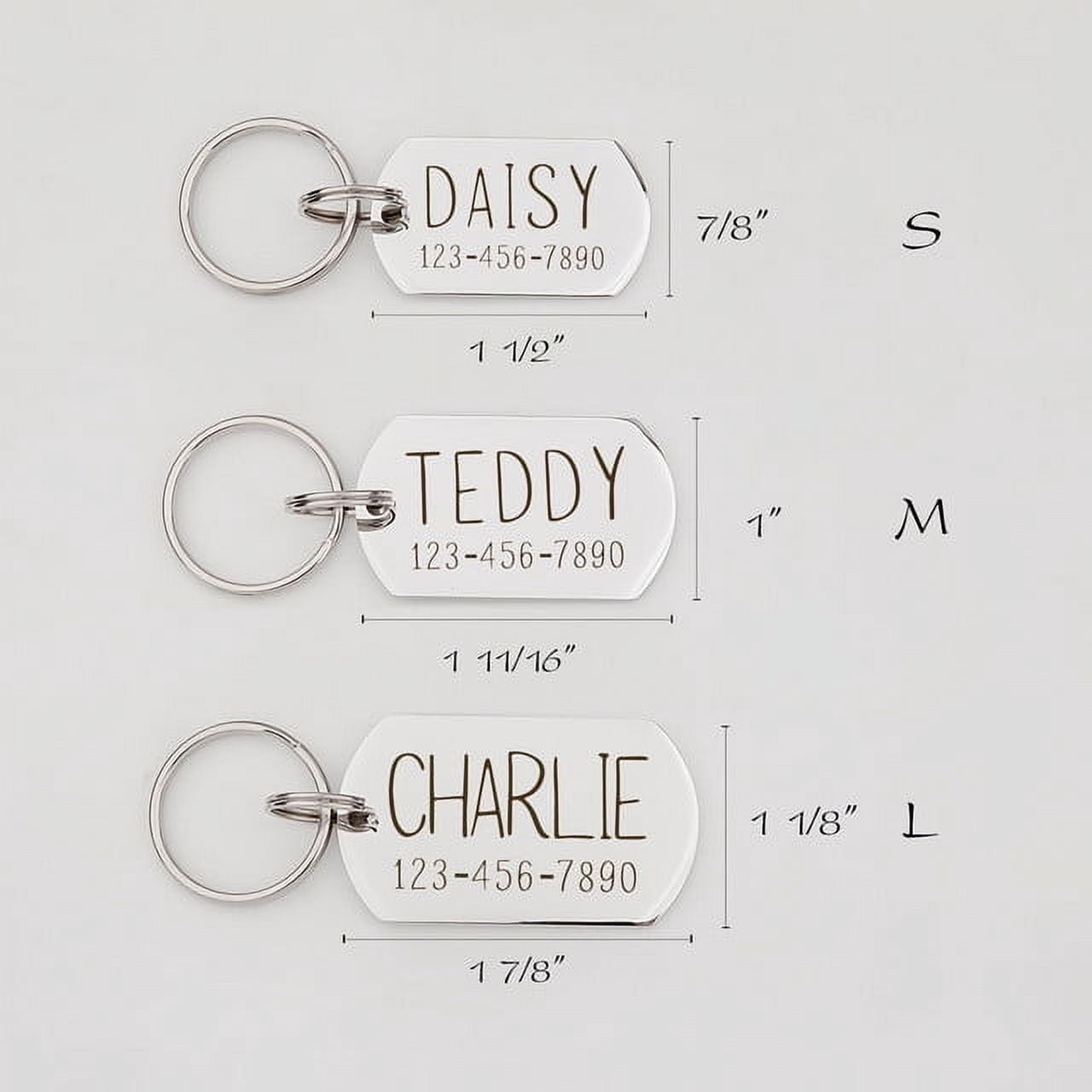 Anavia Stainless Steel Oval Name and Phone Number Engraved Dog ID Tag, Gold, S